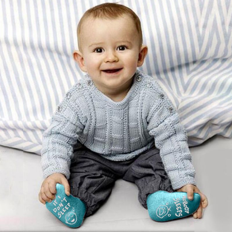 1 paar Nette Sätze Infant Baby Socken Gekämmte Baumwolle Baby Socken Infant Kleinkind Anti Slip Brief Drucken Socken 0- 1 jahre Neue