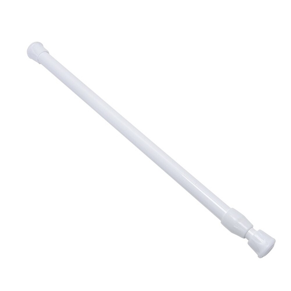 Barra de cortina de ducha redonda de , poste telescópico de tensión extensible de gasa ajustable, 55-90cm: A