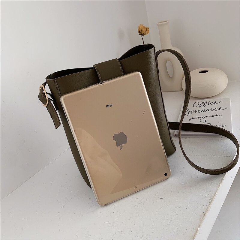 Burminsa brede band zachte emmer schoudertassen voor vrouwen grote capaciteit dames messenger bags werk vrouwelijke composiet tassen