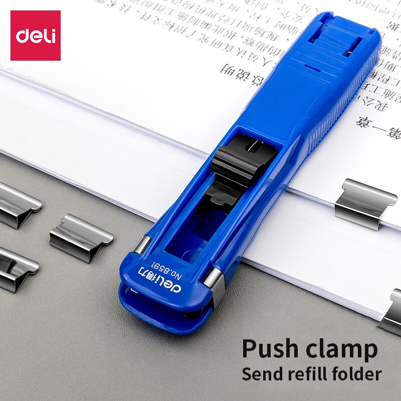 Deli Push clamp Binding file Paper Clip tool Pocket clip Holder Elliot folder Folder Test paper folder No tail ticket holder