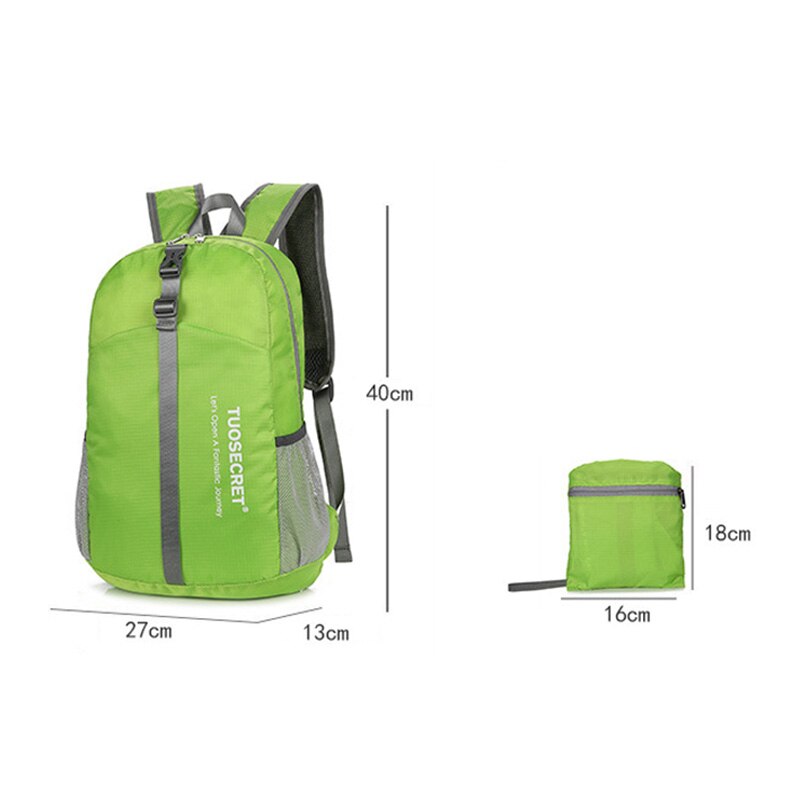 20L Foldable Hiking Camping Backpack Ultralight Portable Travel Bag Daypack Outdoor Waterproof Folding Climbing Cycling Bag