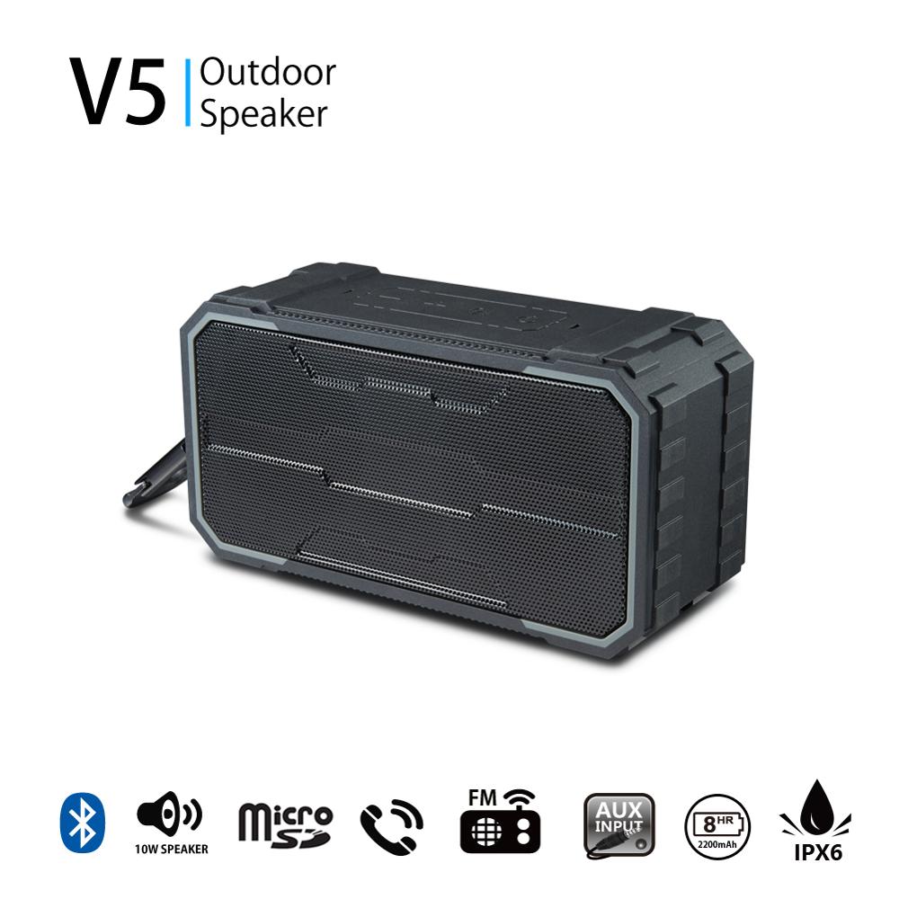 IPX6 Waterproof Wireless Portable Bluetooth Speaker With 10Watt Stero Sounds, Hands Free, Aux-in Mode Support