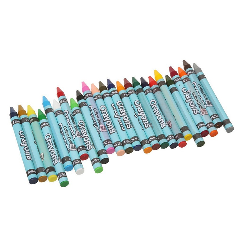 Set 24pcs Colors of Oil Pastels Pencil Pencil Baton for Painting Drawing Kid: Default Title