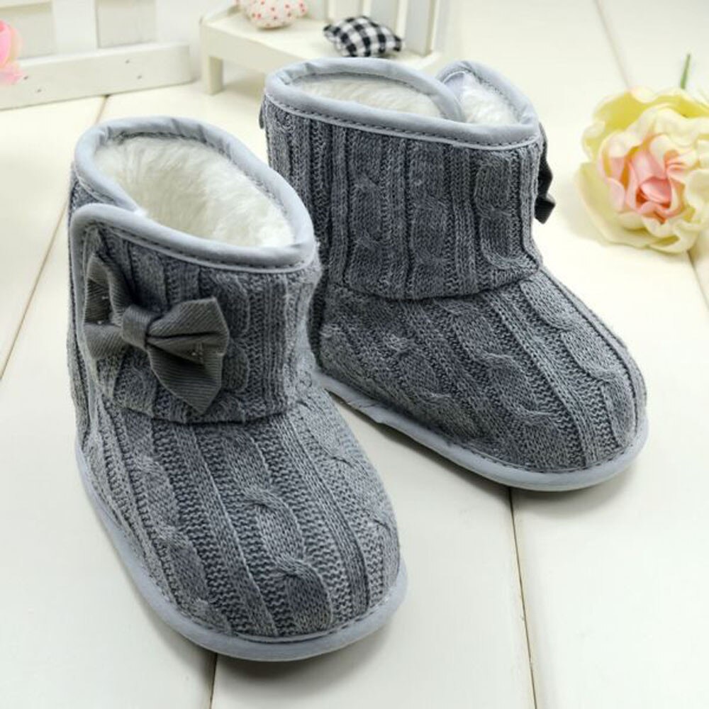 TELOTUNY-bottes à semelle souple | Bottes pour bébé, à nœud papillon, chaussures chaudes d'hiver, chaussures d'hiver confortables, bottes de berceau