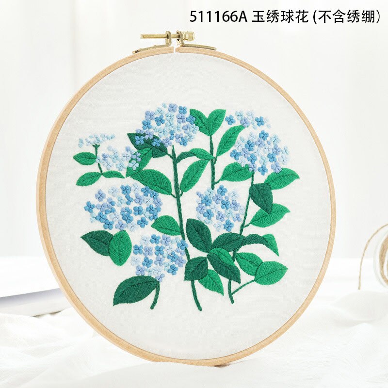 Plante serie diy broderimateriale pakke hoop bordado korssting kits 3d broderi blomster forsyninger dekor syning forsyninger: 511166a