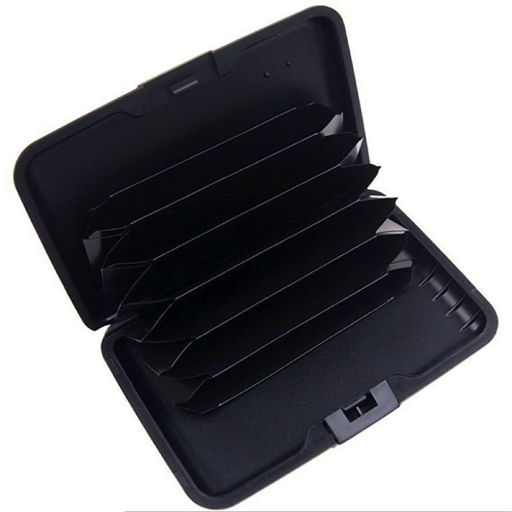 Przenośny portfel na karty kredytowe Metalowy identyfikator Wodoodporny ochraniacz na karty kredytowe dla kobiet i mężczyzn Portfel podróżny