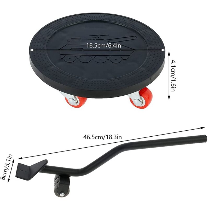 Furniture Transport Roller Set, Furniture Sliding System, With 4 Furniture Rollers and 1 Load Lifter, Moving Aid (Black)