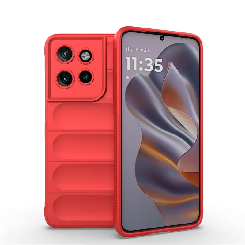Voor Motorola MOTO Edge 50 Neo 5G Achterkant Telefoon Case Zachte Vloeibare Siliconen Anti-val Schokbestendig Bescherm funda Coupe Gevallen: ABS / Rood