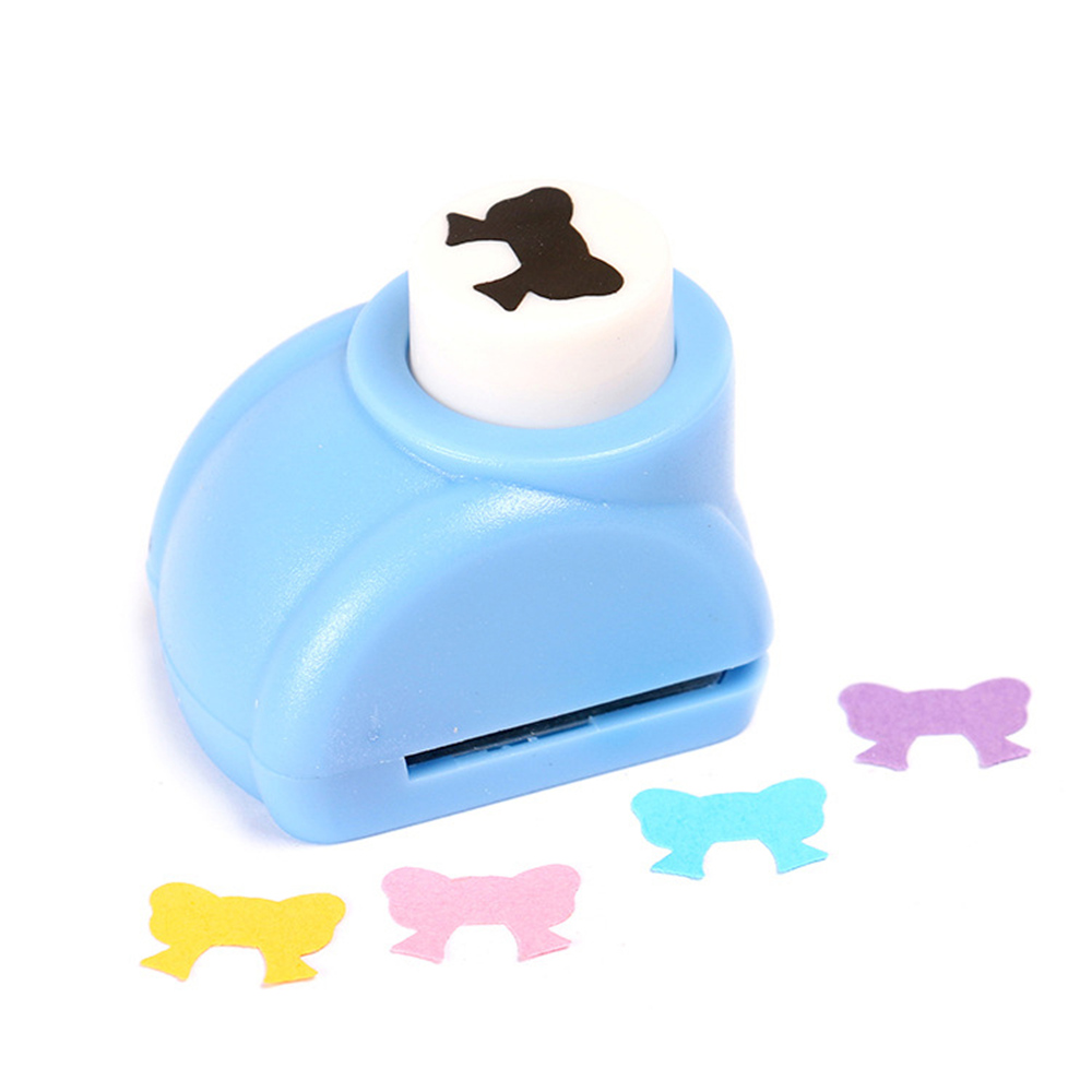 Mini DIY Stationery Kid Xmas Hand Press Album Paper Craft Punch Embosser Tree: Bow