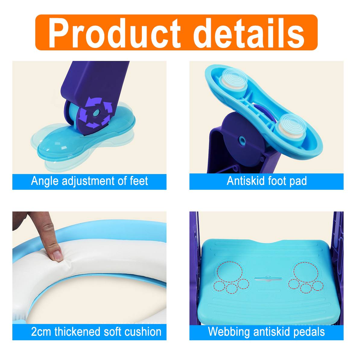 Baby Potty Toilet Training Seat With Stairs Folding Adjustable Toddlers WC Urinal Boys Girls Safe Soft Cushion Safety Chair