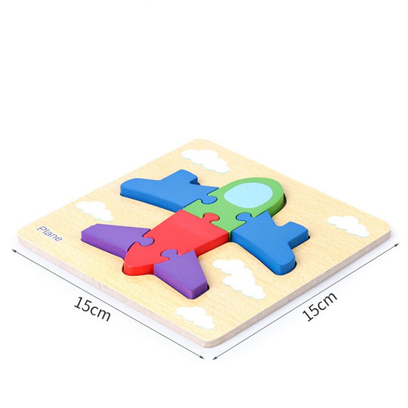 Intelligentie Kinderen Speelgoed Houten 3D Puzzel Tangram Voor Kinderen Baby Cartoon Dier/Verkeer Puzzels Educatief Speelgoed