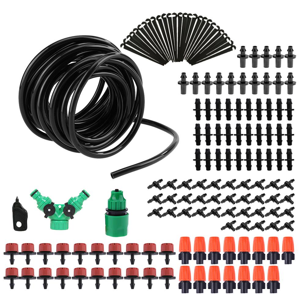 5-30m Garden Hose Micro Drip Irrigation System Adjustable Dripper Plant Self Watering Kit Automatic Drip Irrigation Set: 30M
