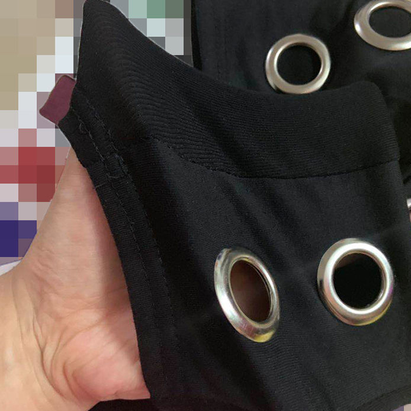 Harajuku Punk Gothic Eyelet Arm Warmer Black Arm Sleeve Men Women Sport Outdoor Elbow Length Cuff Sleeves Cool Oversleeve