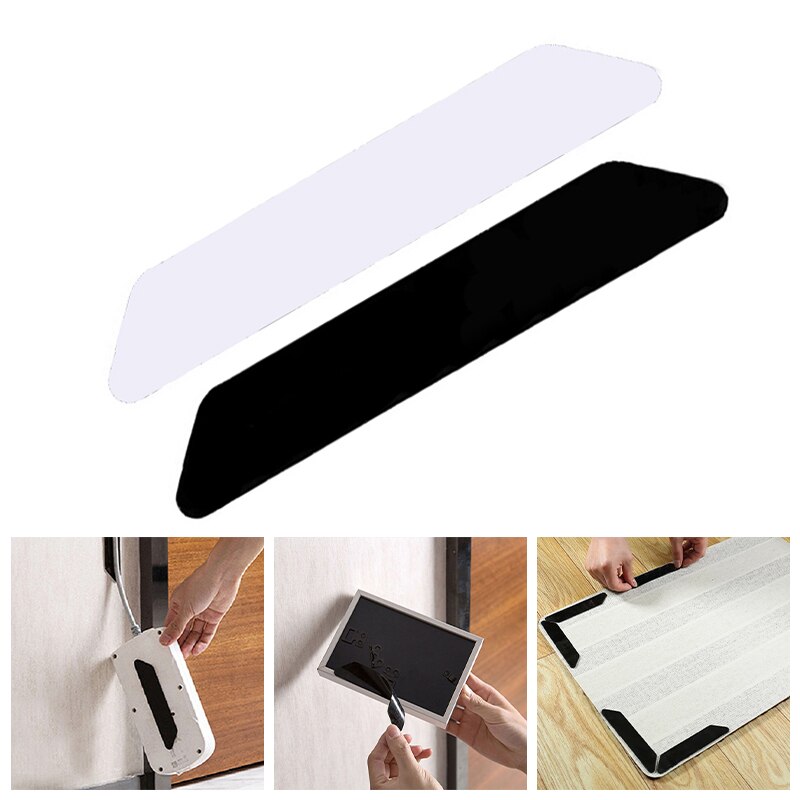 8pcs Adhesive Rug Carpet Pad Fixed Sticker Rug Corners Silicone Anti Slip Tape Gripper For Bath Living Room Bedroom Dropshiping