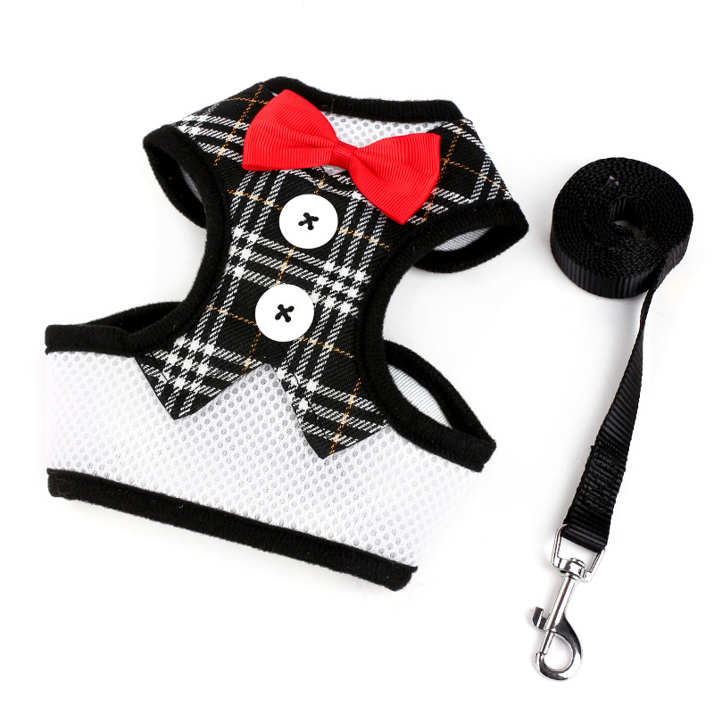 Pet Kleding Puppy Shirt Hond Wedding Tuxedo Westerse Stijl Pak Strikje Kleding Kleding Met Leash: L / D