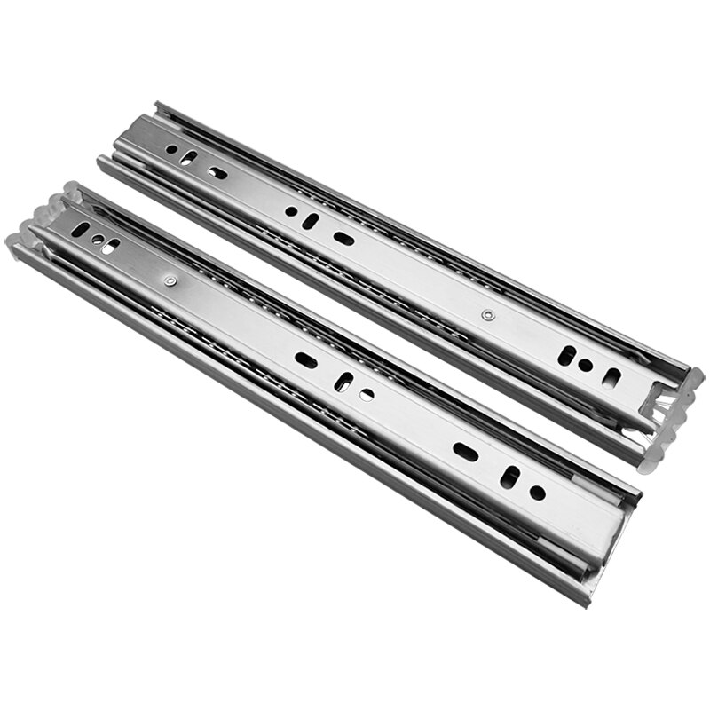 8"-22" Stainless Steel Drawer Slider Soft Closed Drawer Track Sliding Three-Section Cabinet Slider Furniture Hardware Damping