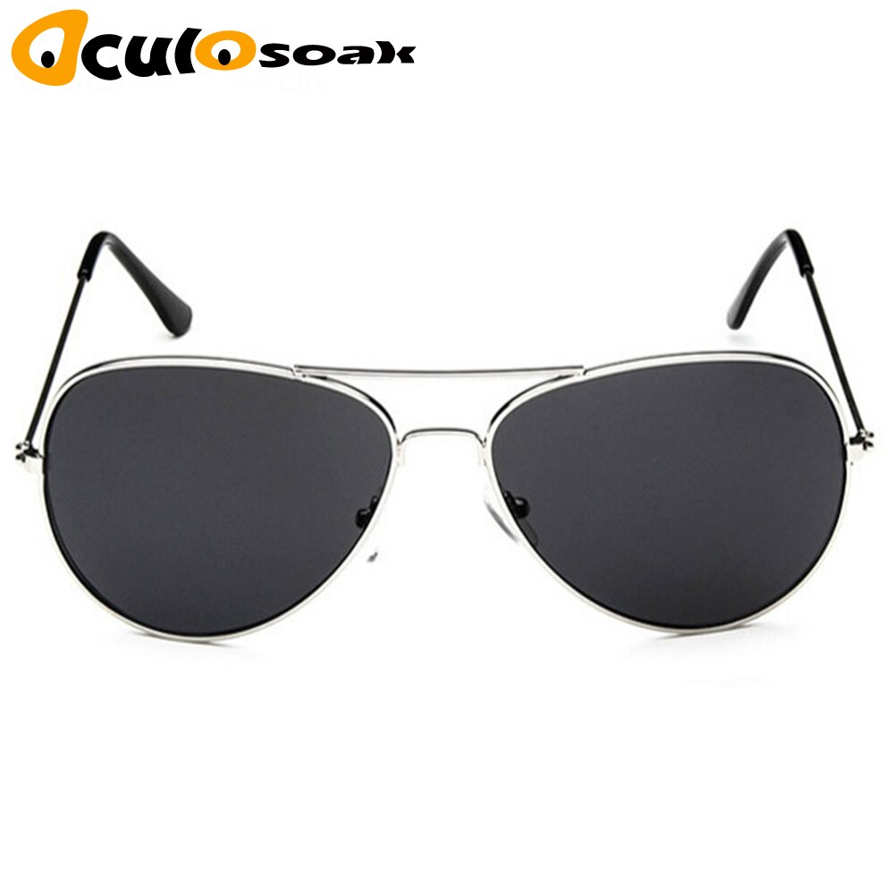 Classic Clear Glazen Goud Frame Vintage Zonnebril Vrouwen Mannen Optische Luchtvaart Brillen Transparant Clear Oculos De Grau: silver gray