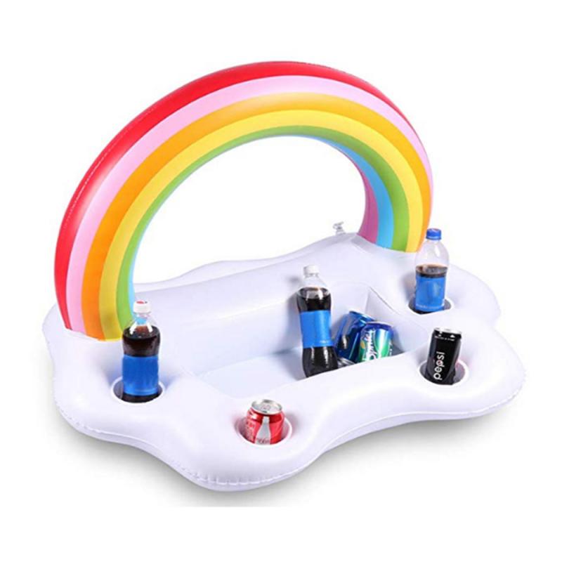 Ijsemmer Party Tropische Hawaiiaanse Zomer Koeler Bier Drankjes Zwembad Opblaasbare Container Pvc Drankjes Koeler Opslag Ijsemmer: white