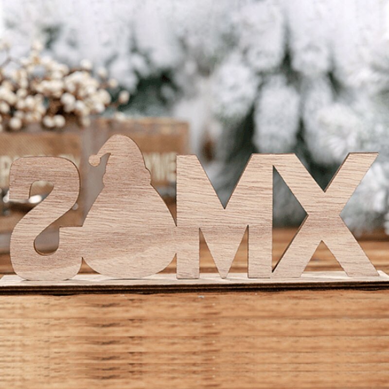 Kerst Feestelijke Decoraties Houten Alfabet Hangers Desktop Creatieve Afdrukken Decoraties