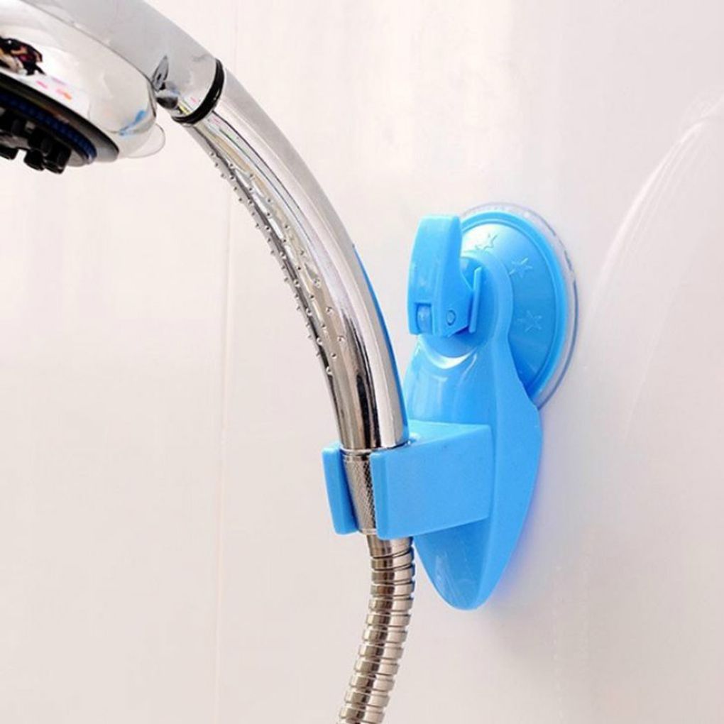 Bathroom Strong Attachable Shower Head Holder Movable Bracket Powerful Suction Shower Seat Chuck Holder