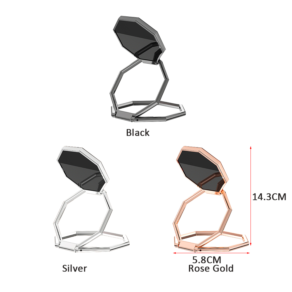 Soporte plegable para teléfono móvil con rotación de 360 grados, soporte de anillo ultrafino para teléfono, soporte de dedo de Metal para escritorio portátil multiángulo