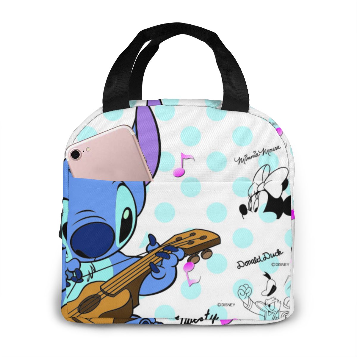 Stitch Lunch bag Custom insulated lunch Lunch boxes for Men and Women Suitable for Adults, Children, Schools And Outdoors: Black2