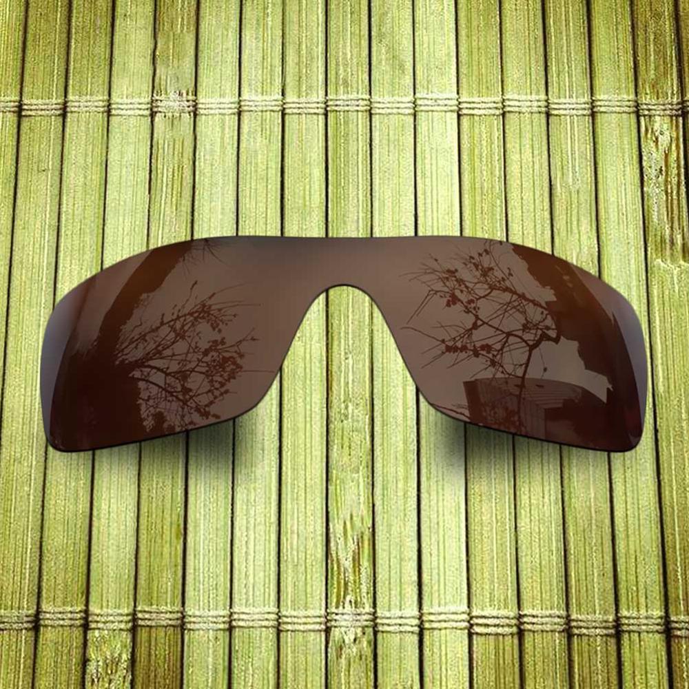 Polarized Replacement Lense For-Oakley Batwolf Sunglasses Frame True Color Mirrored Coating - Options: Brown