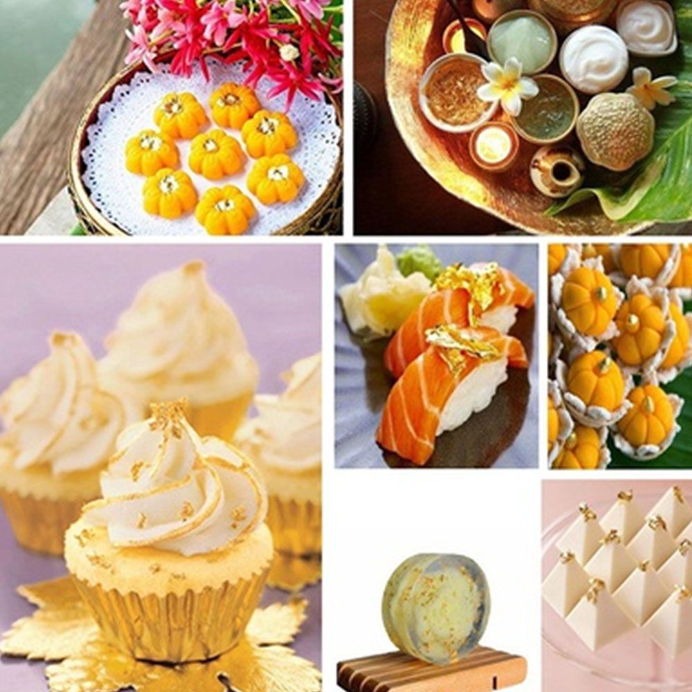 100X Imitation Gold Leaf Sheets Practical K Pure Shiny Gold Leaf For Art Crafts Framing Handicrafts Gilding Decoration