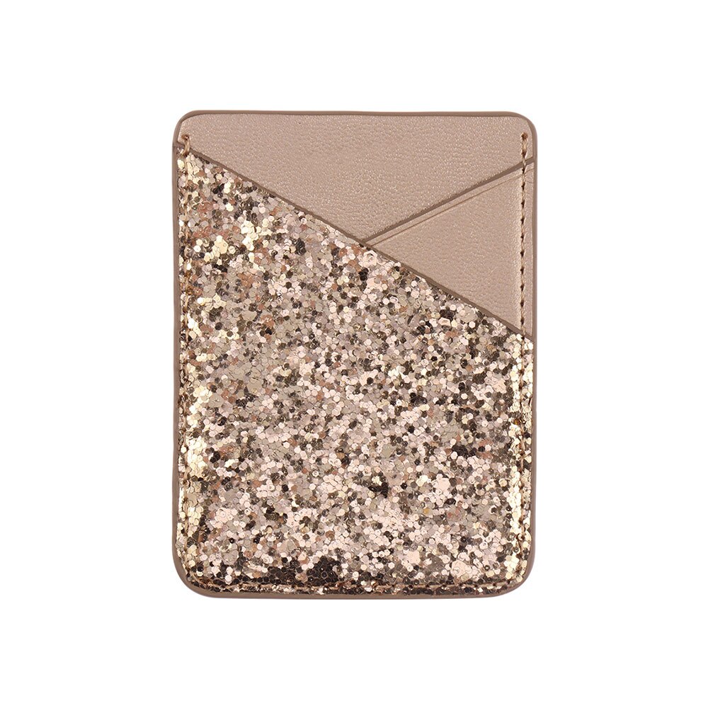 Bling Stick-on Cellphone Pocket Credit Card Holder Wallet Sticker Self-Adhesive Pouch Case Sticker ID Bus Card Cover: 04