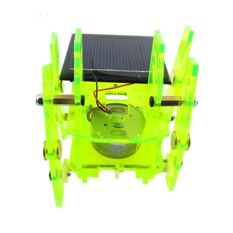 Grappig DIY Puzzel Speelgoed Educatief Speelgoed Solar Quadcopter Robot 4WD Smart Robot Chassis RC Speelgoed 7.5*7.5*7.5 cm