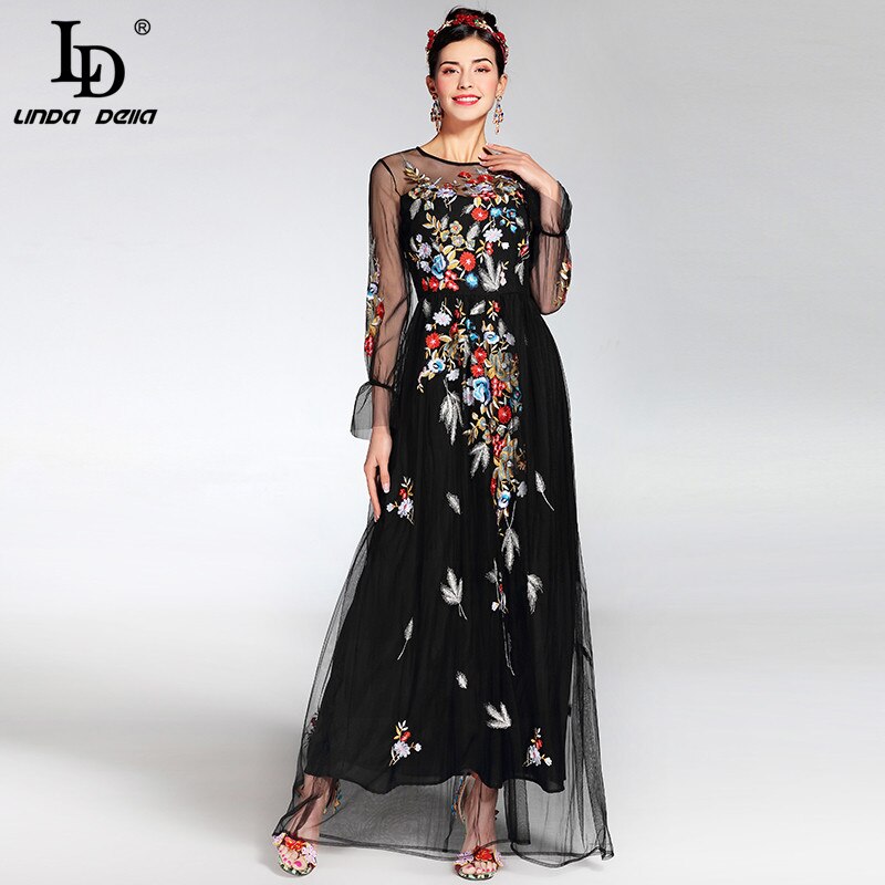 Maya Tall Bridesmaid Long Sleeve Maxi Tulle Dress With Tonal Delicate Sequin In Muted Blush