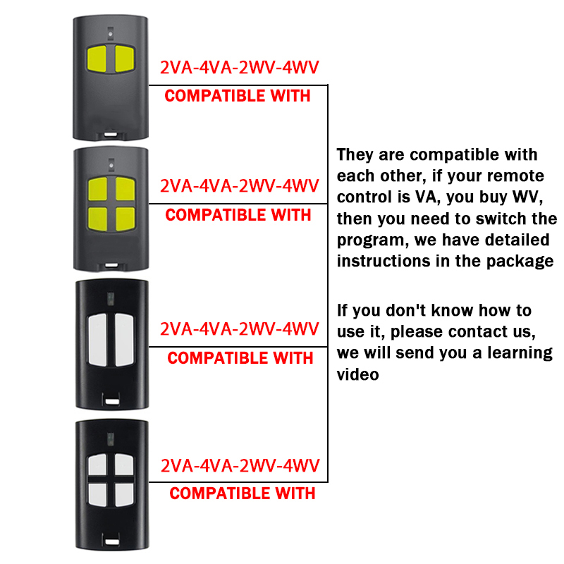 Offre spéciale ! Pour BENINCA TO.GO VA WV 2VA 4VA 2WV 4WV Télécommande de porte de garage/portail 433,92 MHz Rolling Code Compatible avec Beninca TOGO 2VA