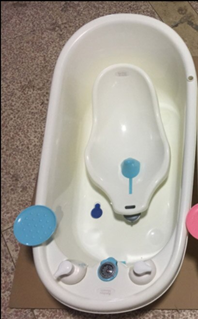 Eco-friendly PP Portable Baby Kid Toddler Bath Children Bathtub Thick Bath Tub: Blue