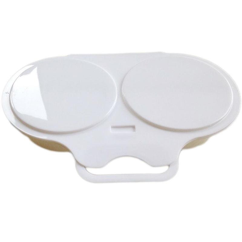 Caja de plástico para huevos fritos para microondas, recipiente para dos huevos, olla para tortillas, olla, vaporera de almacenamiento para el hogar, 1 unidad: Default Title