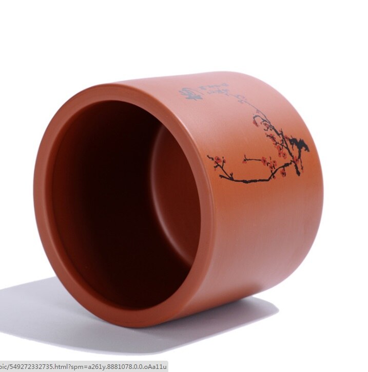 purple tea canister ceramic trumpet tea packing box sealing jar