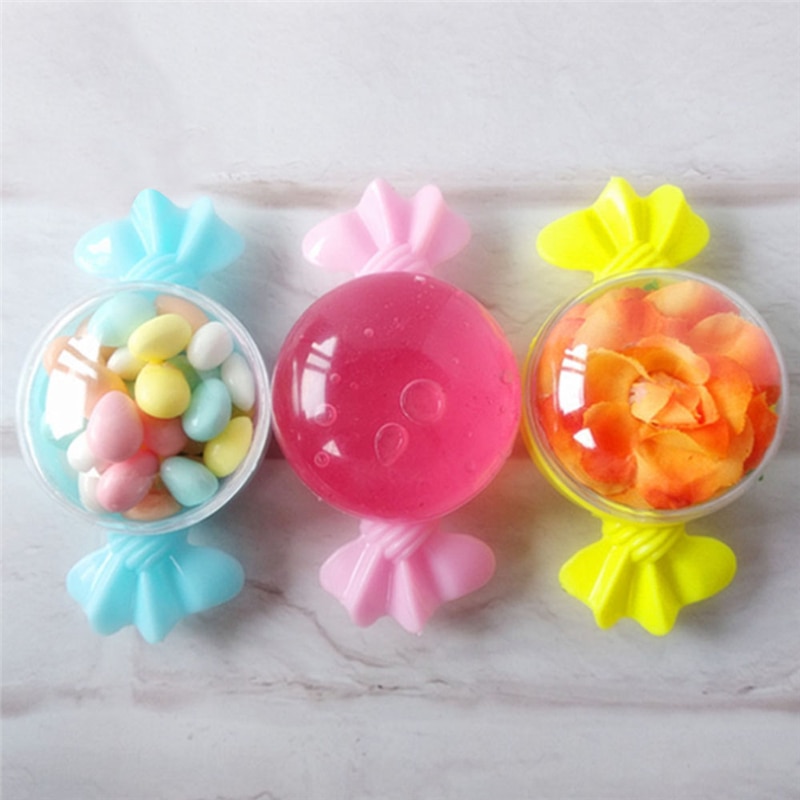 12pcs Plastic Candy Boxes Lovely Candy Shape Candy Box Organizer Chocolate Container Wedding Birthday Baby Shower Decor