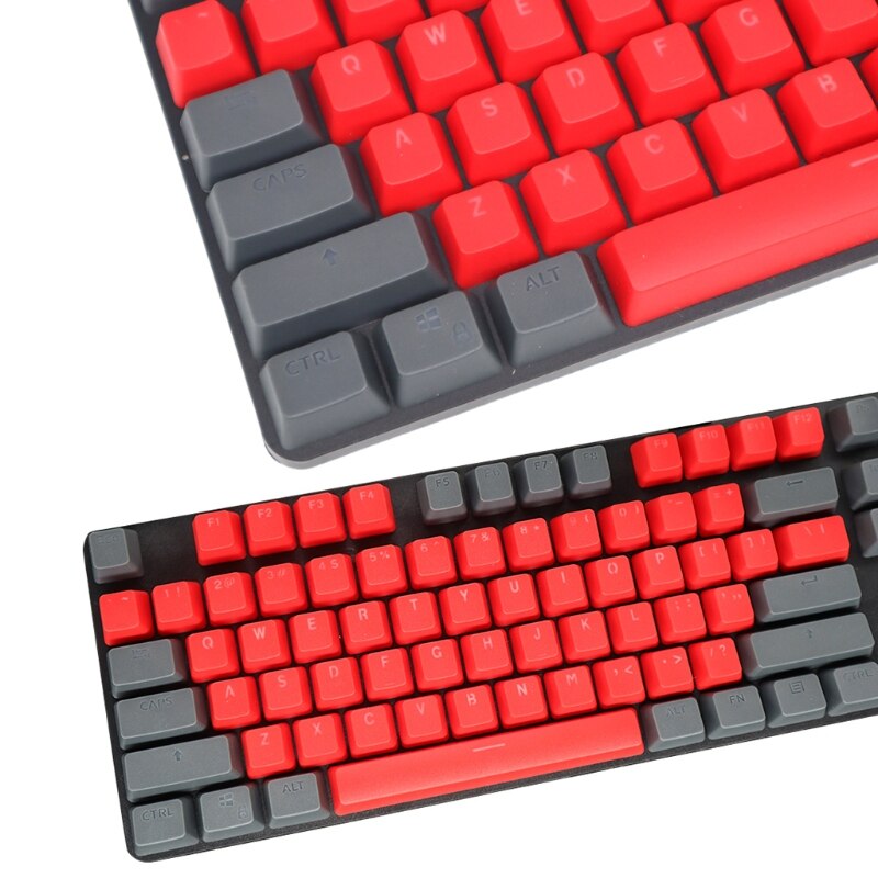 Teclas de ABS de perfil para teclado, juego de teclas retroiluminadas para teclados de juegos mecánicos, 104 piezas