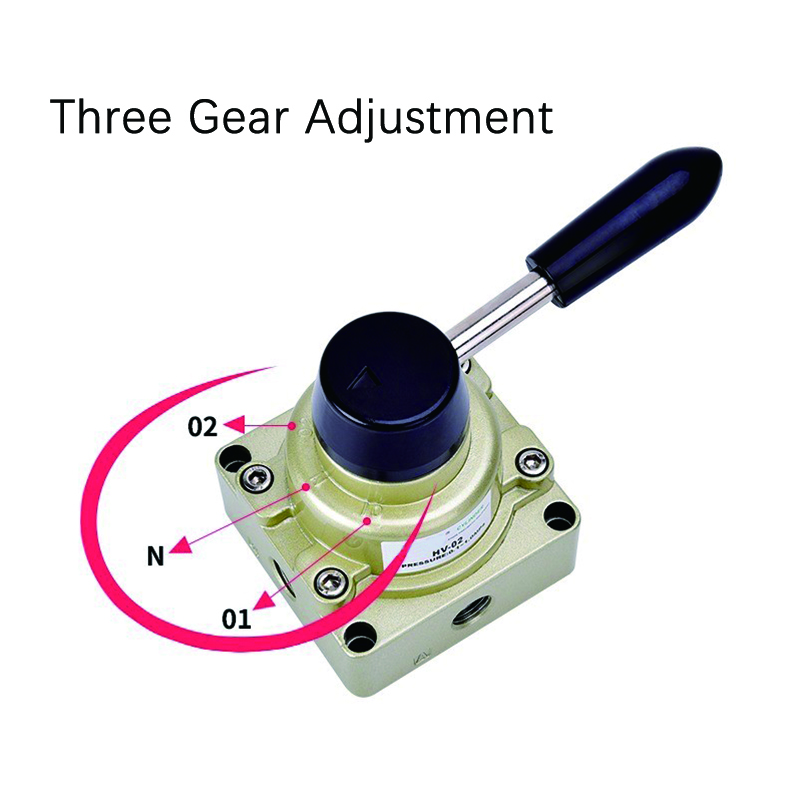 Manuel ventil/manuel kontakt/manuel retningsventil/manuel styringsluftventil hv -02 hv-03 hv-04 trevejs firevejsventil