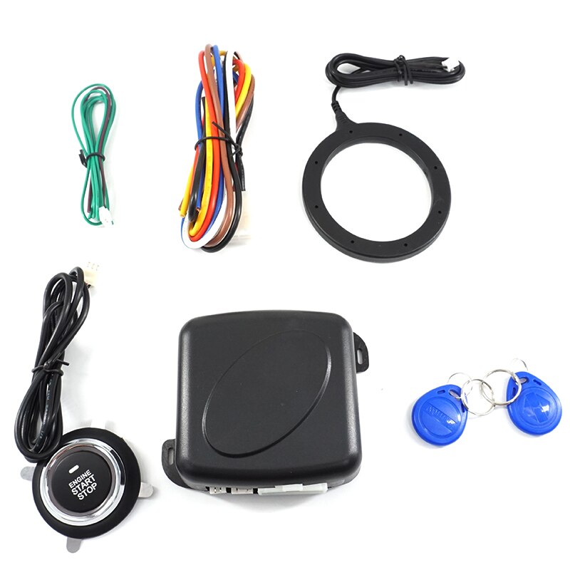 GSPSCN Car Engine Push Start Button RFID Engine Lock Ignition Keyless Start System Go Push Button Engine Start Stop Immobilizer