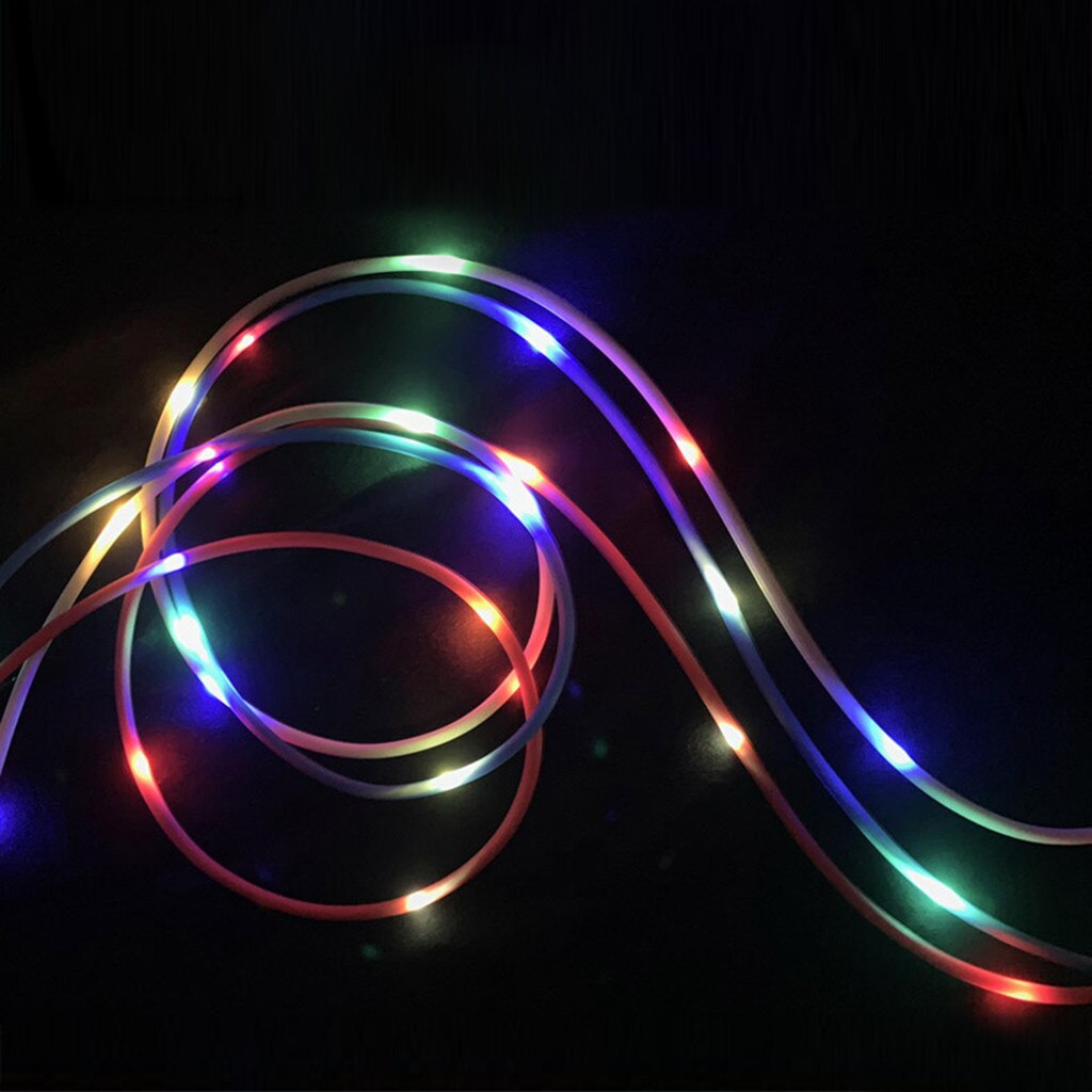 1M Type-c Lighting Cable Line with LED Flowing Smart Charging with Data Sync