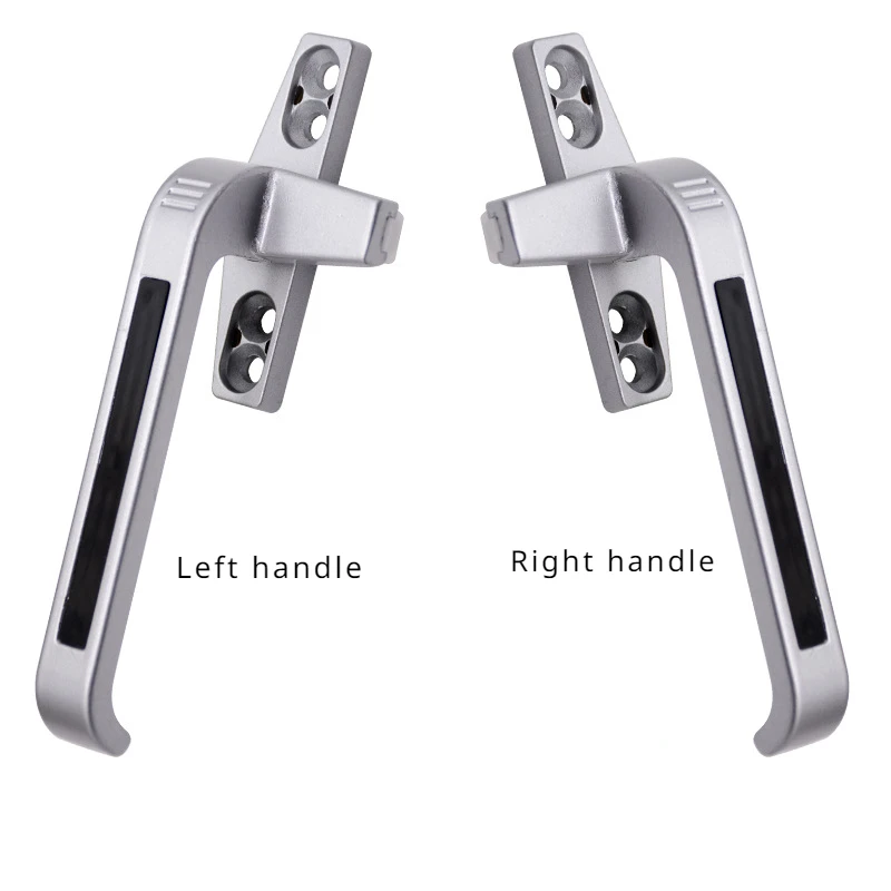 Syvformet vindueshåndtag med flad åbning og udvendigt tryk, plastikstål aluminiumslegering vindueslåshåndtag: Xl / Sølv