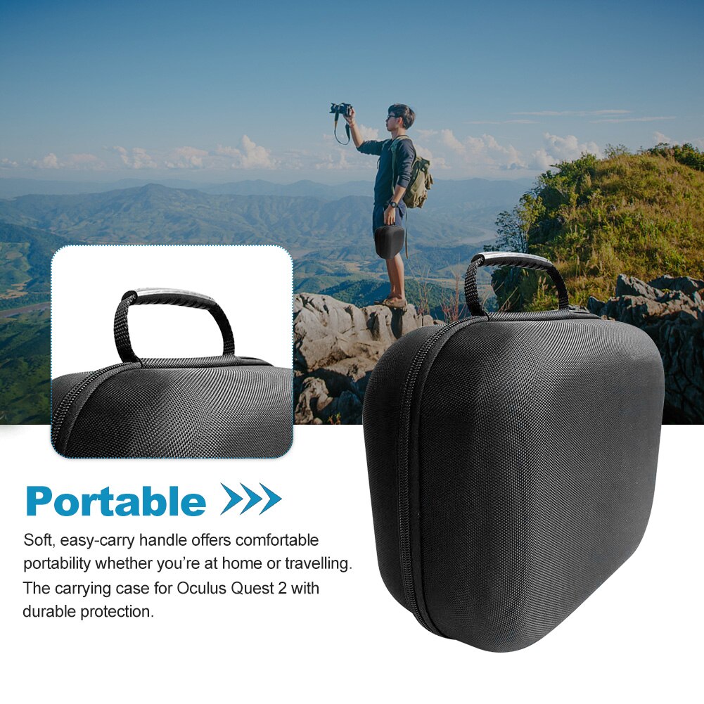 Reizen Bescherming Vervanging Outdoor Vr Accessoires Draagtas Virtual Reality Nylon Zwart Draagbare Voor Oculus Quest 2