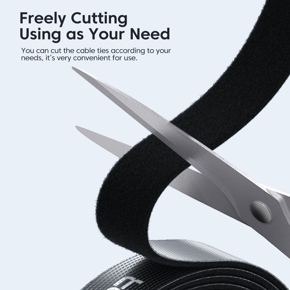 Toocki-organizador de cables de 1-5M, gestión de Cable ordenado de escritorio, Clips enrolladores, Cable para soporte de ratón, teclado, auriculares, Protector de Cable