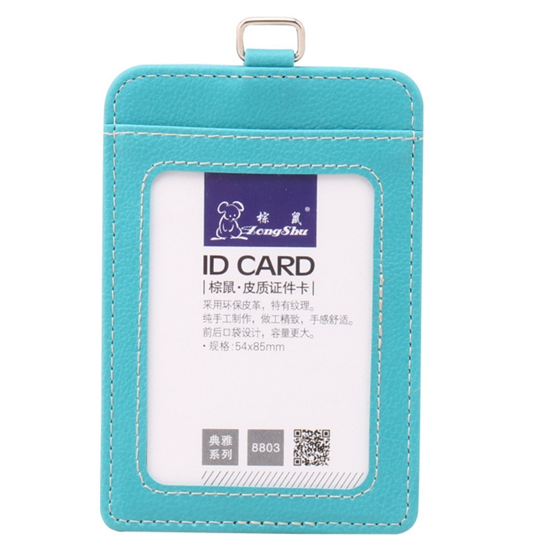 mode ID Houders Bank Credit Card Holder Unisex PU Lederen card case business Werken Id Badge covers zonder lanyard