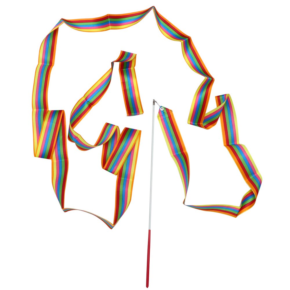 12pcs 4m Colorful Rhythmic Gymnastics Ribbon Dancing Gymnastics Ribbon Dancing Streamers for Kids Adults (Pink/Yellow/Tangerine/