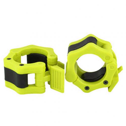 1Pair Dumbbell Locking Buckle Barbell Collar Lock Clips Rod Clamp Weight lifting Bar Gym Fitness 50mm Training Muscle Clamp Bar: Green