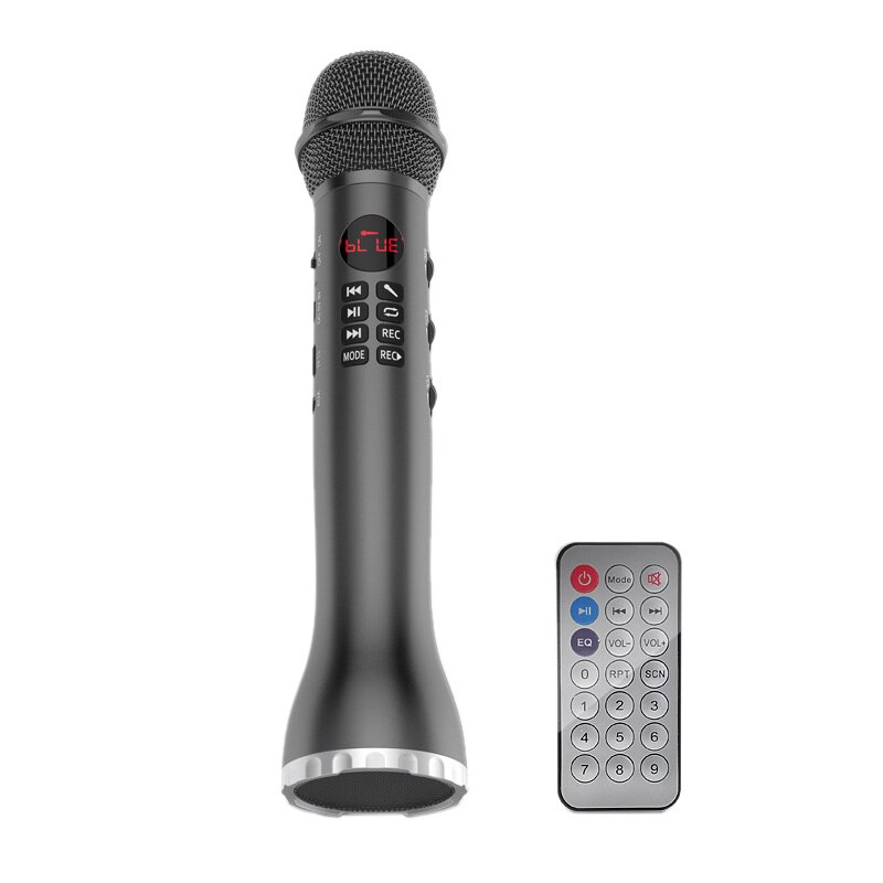 L-598 Wireless Microphone Handheld Karaoke Bluetooth Speaker Led Display Sn Tf Card Singing Recorder Sing Anywhere Anytime(B: Default Title