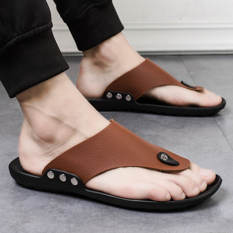 Mazefeng Pu Lederen Zomer Mannen Slippers Strand Sandalen Comfort Mannen Casual Schoenen Mode Mannen Flip Flops Verkoop Schoeisel