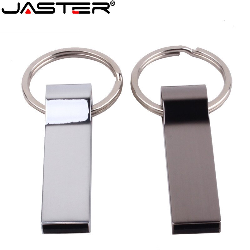 JASTER Waterproof USB Flash Drive Metal Pen Drive 4GB 8GB 16GB 32GB 64GB Pendrive USB Stick Flash Drive with Keychain