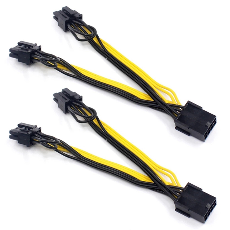 2X Eps Cpu 8Pin Om 2-Port Pcie 8Pin Dual Pci-E 6 + 2Pin Y Splitter Mijnwerker Gpu Grafische card Voeding Kabel
